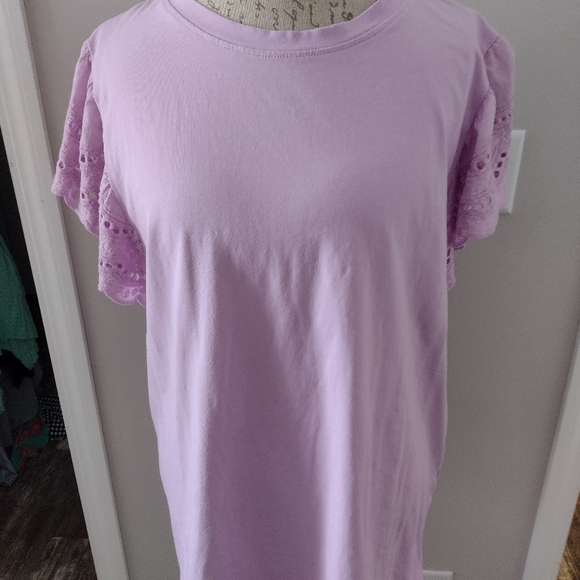 Source Unknown Tops - Flutter Sleeve Top